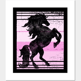 Pink Horse Retro Posters and Art